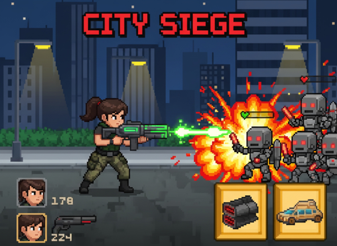 Mecha Shoot Pixel RPG